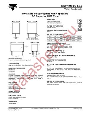 MKP1848650094Y5 datasheet  